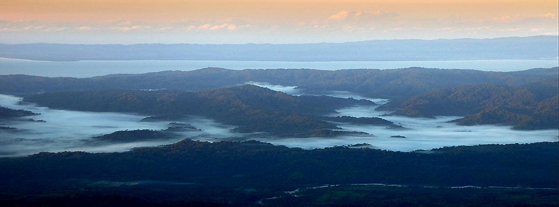 View from Fila Cruces to the Esquinas Rainforest and Osa Peninsula
